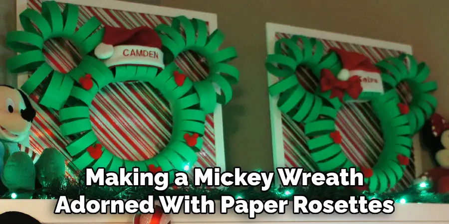 Making a Mickey Wreath Adorned With Paper Rosettes