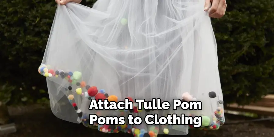 Attach Tulle Pom Poms to Clothing