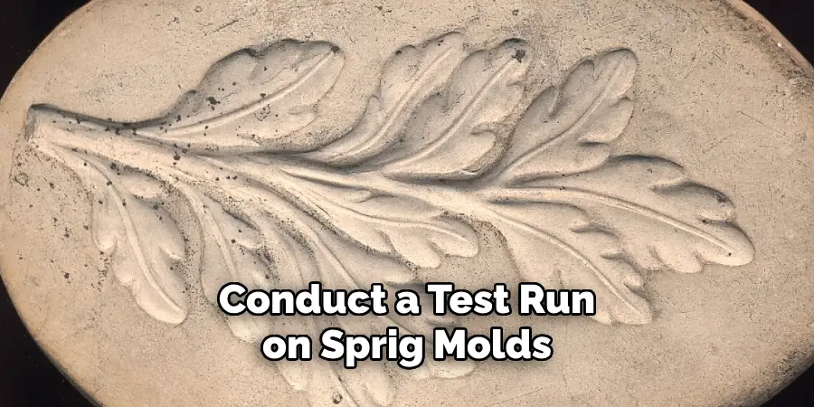 Conduct a Test Run on Sprig Molds