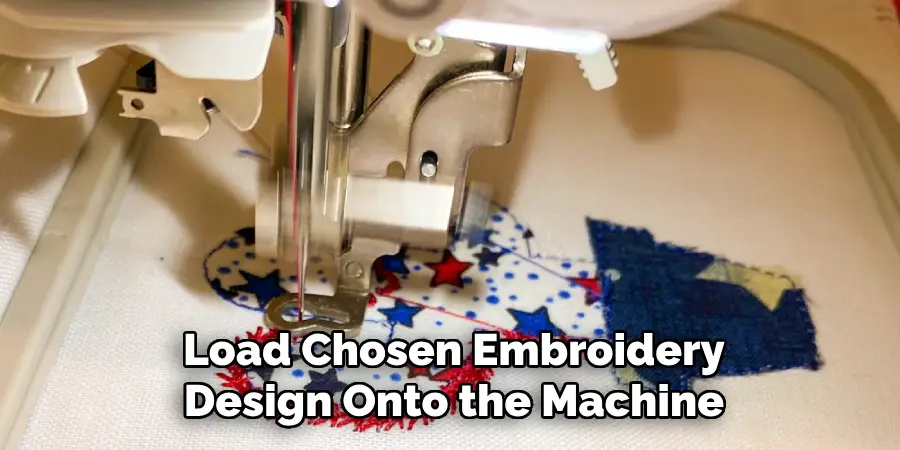 Load Chosen Embroidery Design Onto the Machine