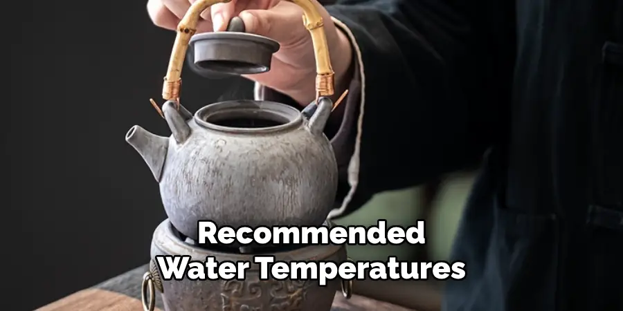 Recommended Water Temperatures