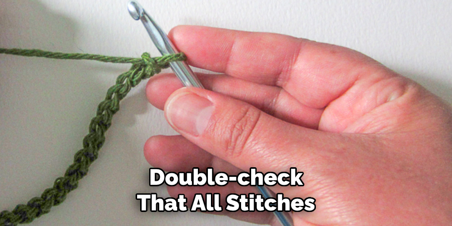 Double-check That All Stitches