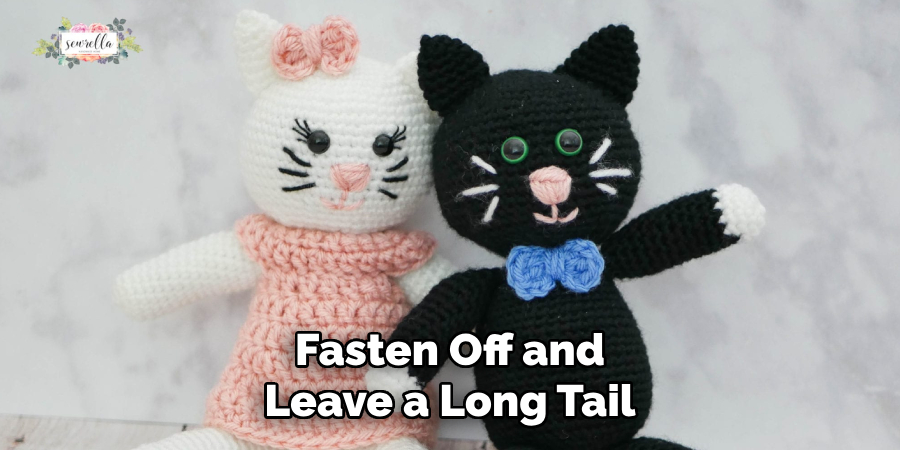 Fasten Off and Leave a Long Tail