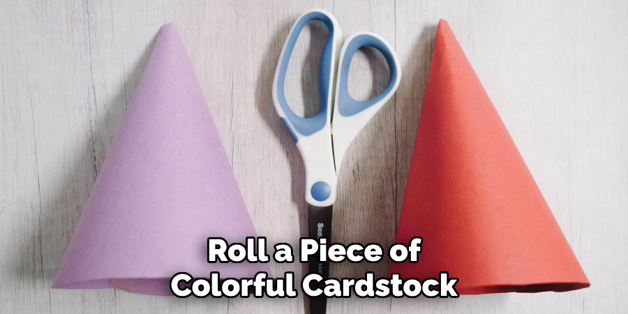 Roll a Piece of Colorful Cardstock