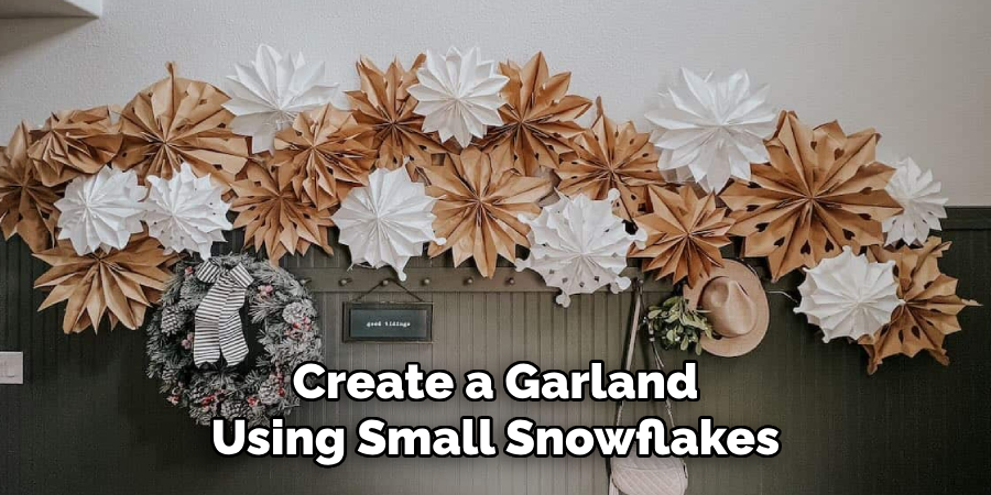 Create a Garland Using Small Snowflakes