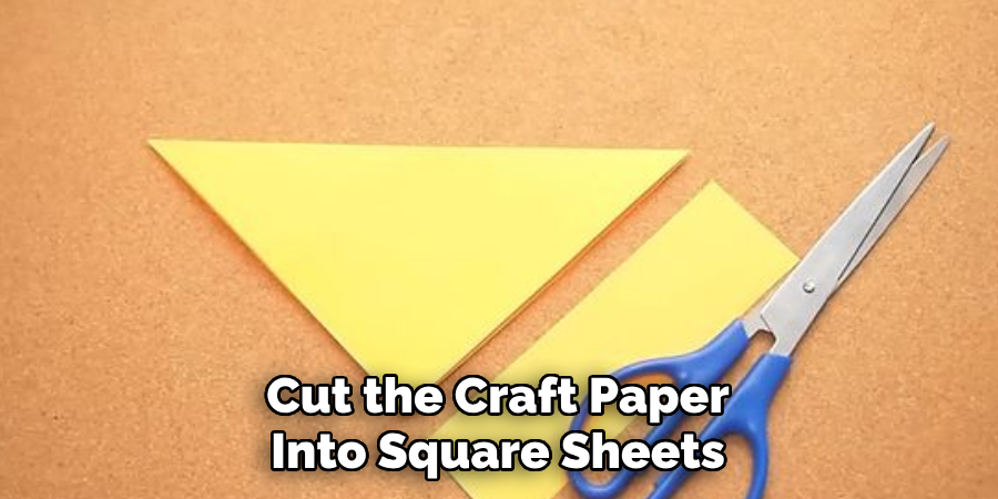 Cut the Craft Paper Into Square Sheets