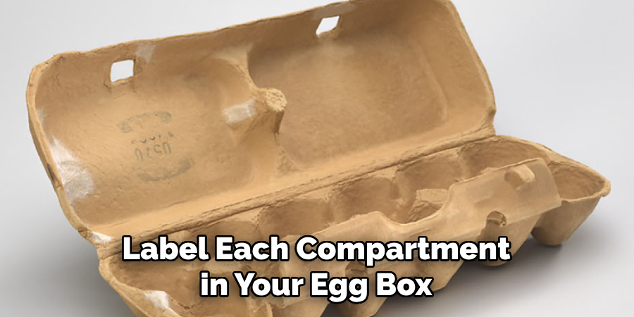 Label Each Compartment in Your Egg Box