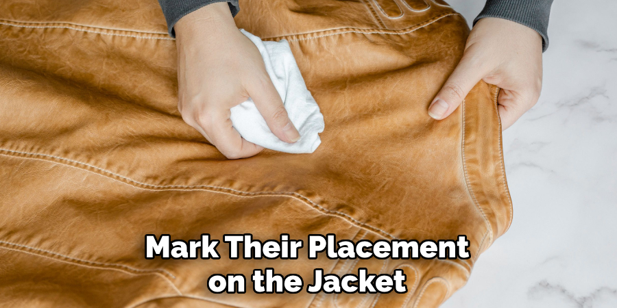 Mark Their Placement on the Jacket