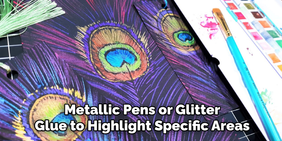 Metallic Pens or Glitter Glue to Highlight Specific Areas