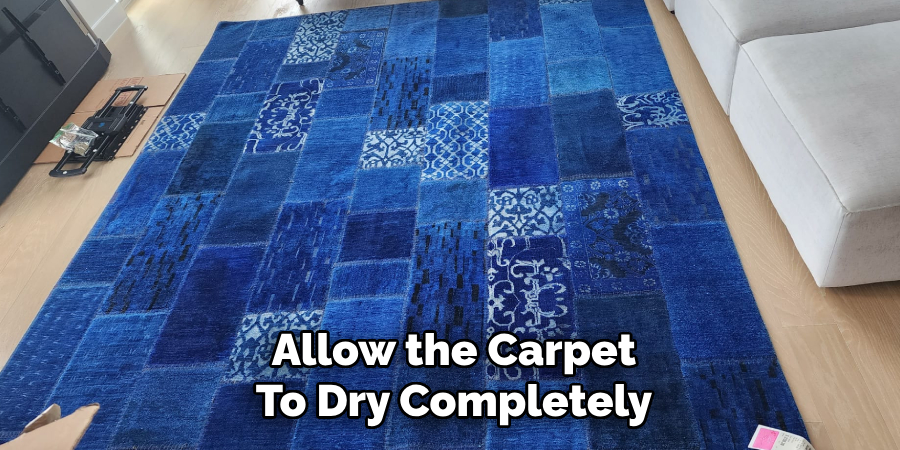 Allow the Carpet
To Dry Completely