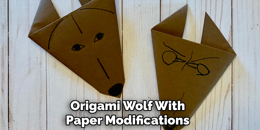 Origami Wolf With
Paper Modifications
