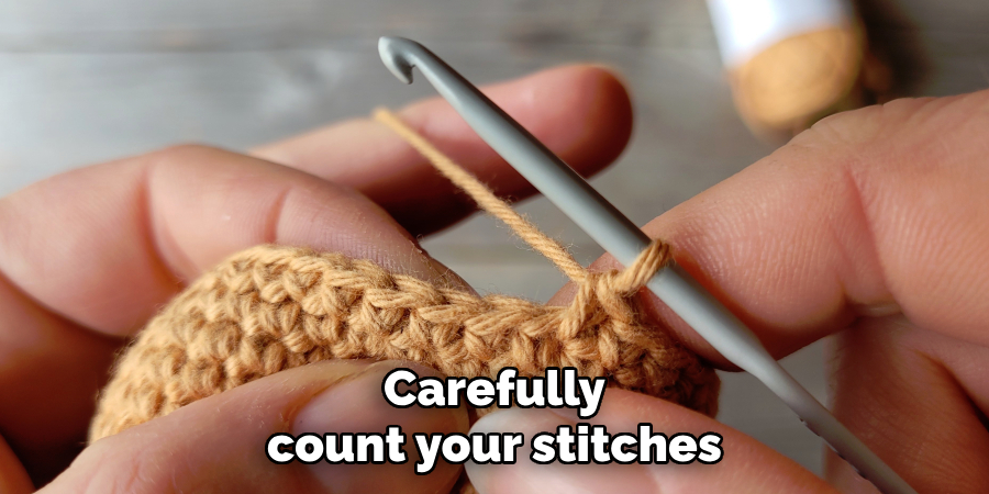 Carefully count your stitches