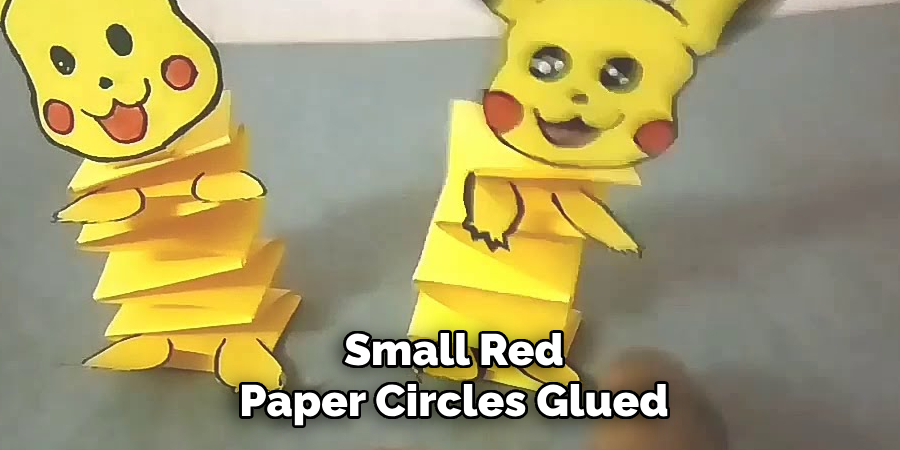 Small Red
Paper Circles Glued