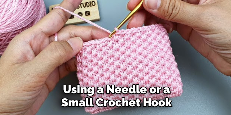 Using a Needle or a Small Crochet Hook