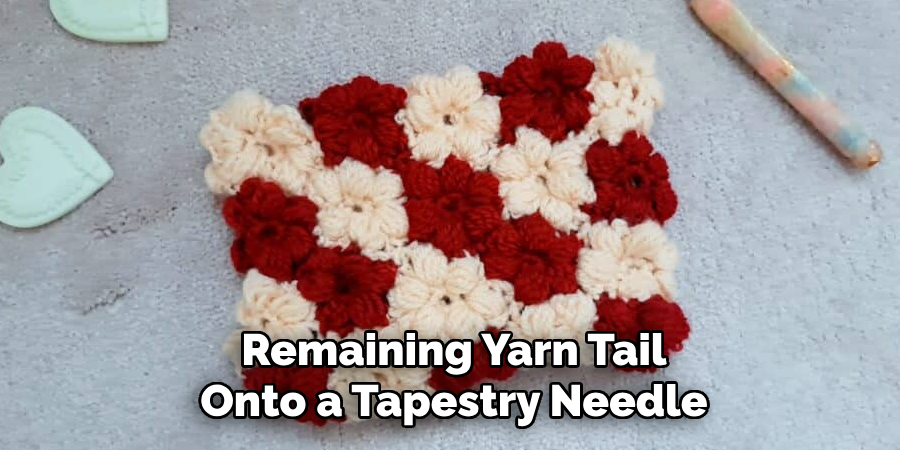 Remaining Yarn Tail Onto a Tapestry Needle