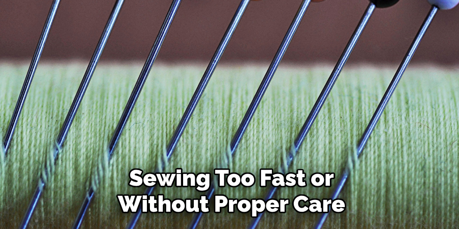 Sewing Too Fast or Without Proper Care