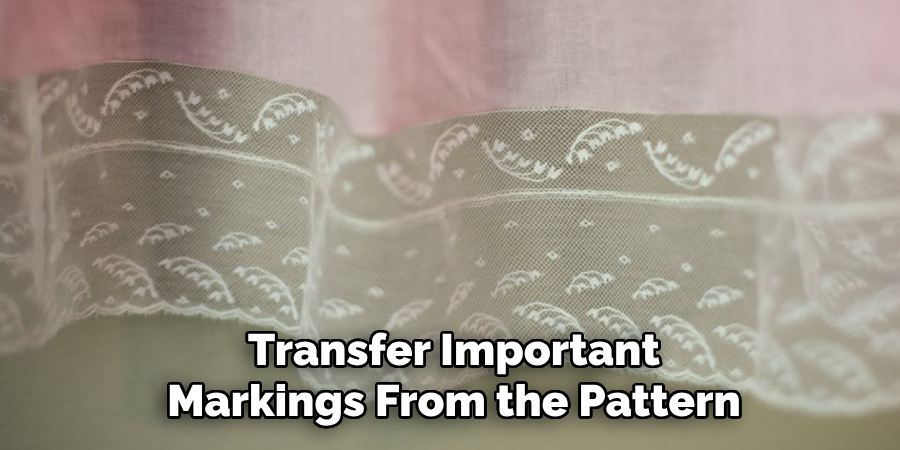 Transfer Important Markings From the Pattern