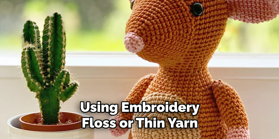 Using Embroidery Floss or Thin Yarn
