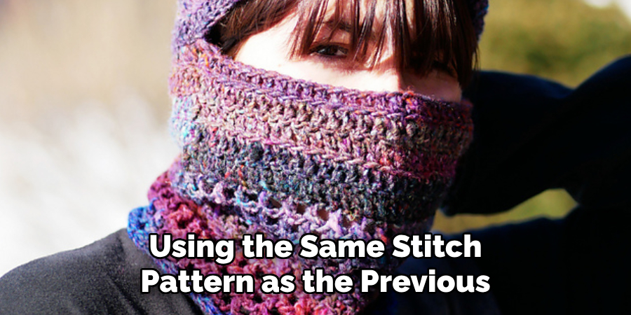 Using the Same Stitch Pattern as the Previous