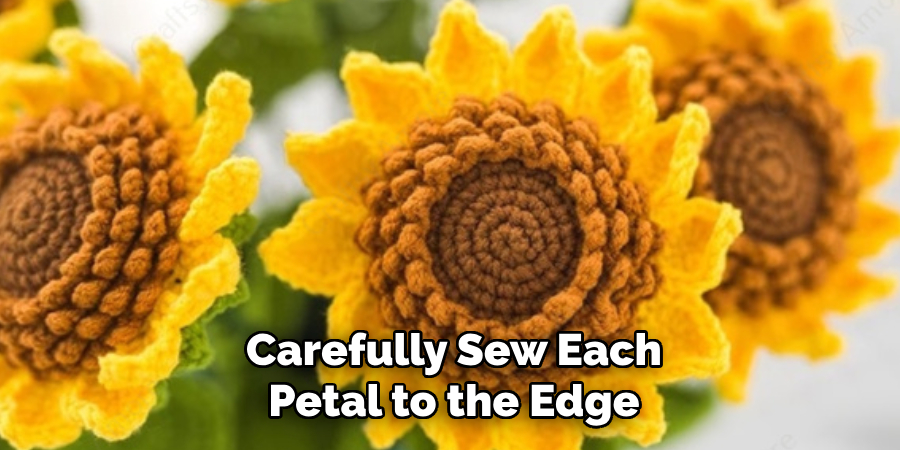 Carefully Sew Each Petal to the Edge