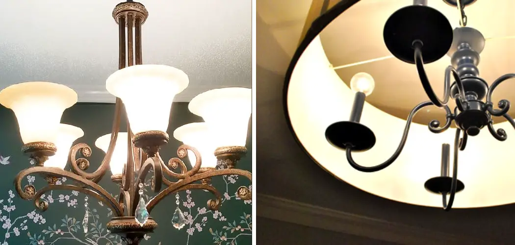 How to Paint a Chandelier Without Taking It Down